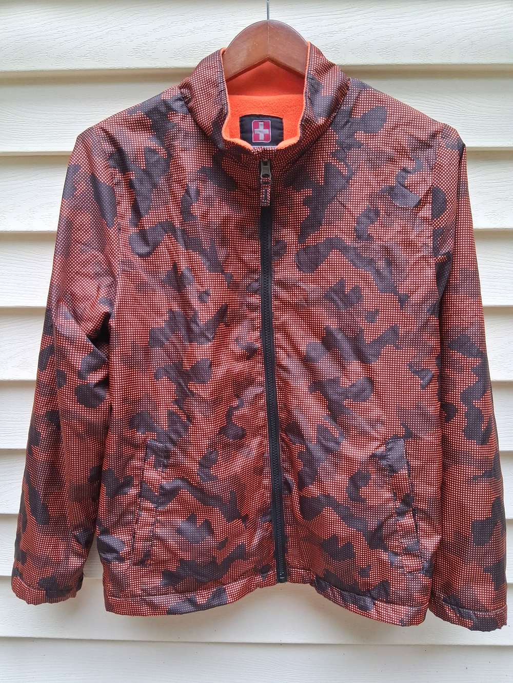 SwissTech Boy's Orange And Black Camouflage Jacket Size 2XL (18)